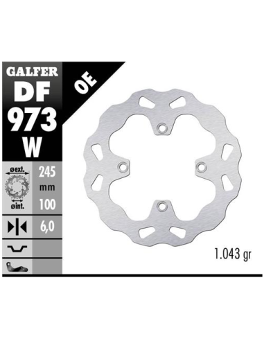 disco freno moto galfer wave fijo 245x6mm df973w