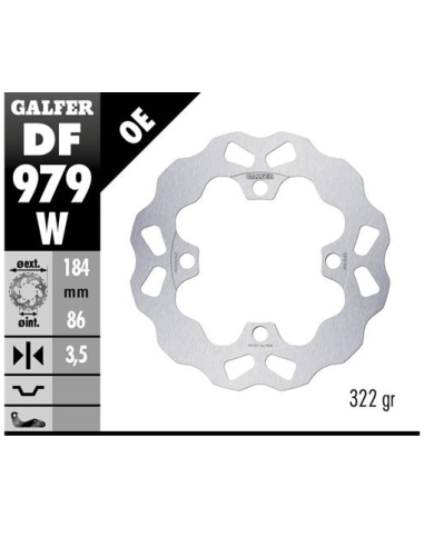 disco freno moto galfer wave fijo 245x6mm df979w