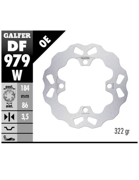 disco freno moto galfer wave fijo 245x6mm df979w