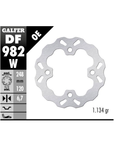 disco freno moto galfer wave fijo 248x6 9mm df982w