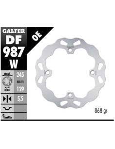 disco freno moto galfer wave fijo 245x5 5mm df987w