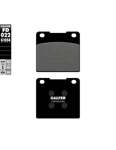 pastillas de freno moto galfer semi metal fd022g10