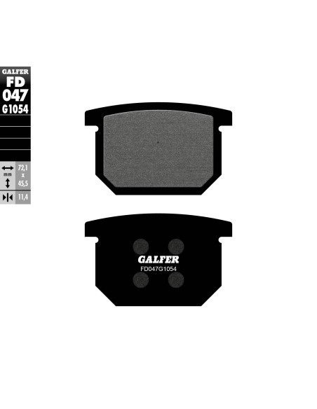 pastillas de freno moto galfer semi metal fd047g10