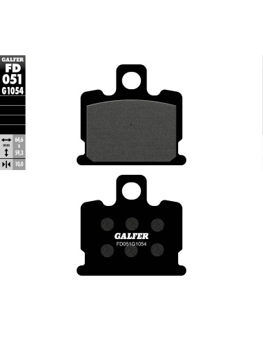 pastillas de freno moto galfer semi metal fd051g10