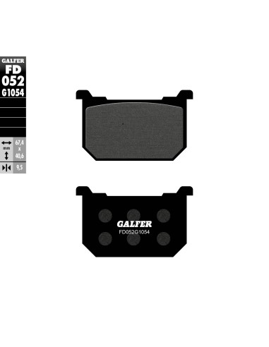 pastillas de freno moto galfer semi metal fd052g10
