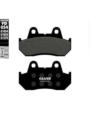 pastillas de freno moto galfer semi metal fd054g10