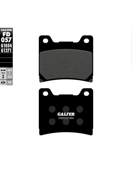 pastillas de freno moto galfer semi metal fd057g10