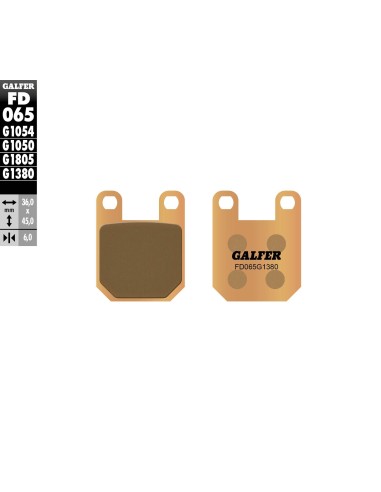 pastillas de freno moto galfer scooter fd065g1380
