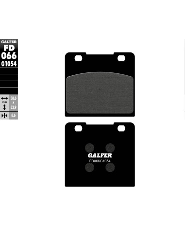 pastillas de freno moto galfer semi metal fd066g10