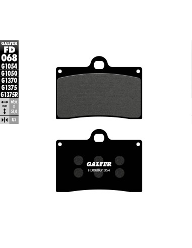 pastillas de freno moto galfer semi metal fd068g10