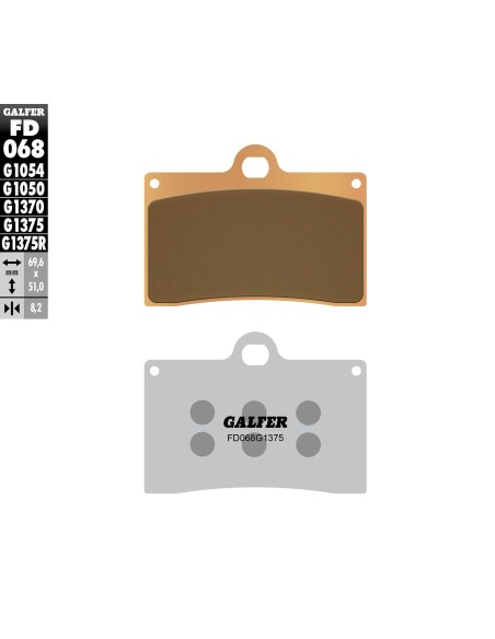pastillas de freno moto galder sinter sport fd068g