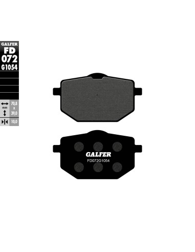 pastillas de freno moto galfer semi metal fd072g10