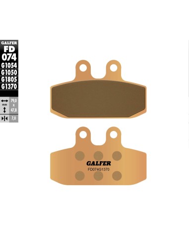 pastillas de freno moto galfer sinter street fd074