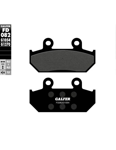 pastillas de freno moto galfer semi metal fd082g10