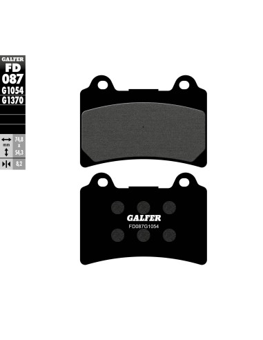 pastillas de freno moto galfer semi metal fd087g10