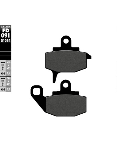 pastillas de freno moto galfer semi metal fd091g10