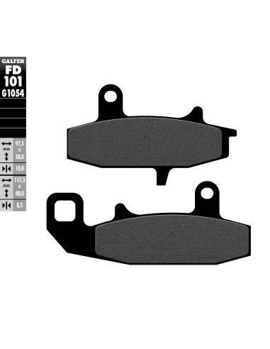 pastillas de freno moto galfer semi metal fd101g10