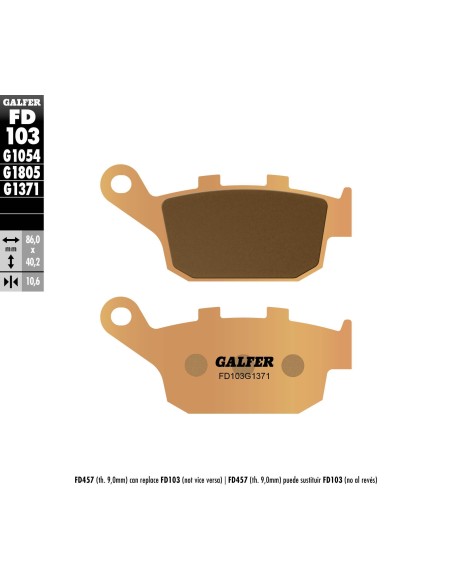 pastillas de freno moto galfer sinter street fd103