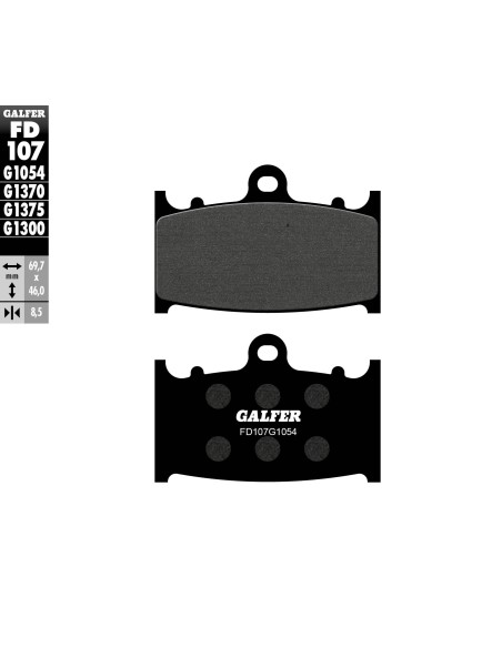 pastillas de freno moto galfer semi metal fd107g10