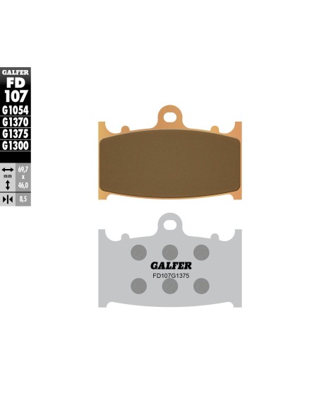 pastillas de freno moto galder sinter sport fd107g