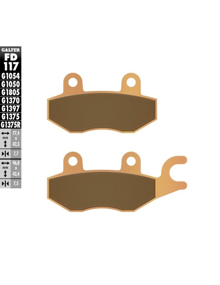 pastillas de freno moto galfer sinter quad fd117g1