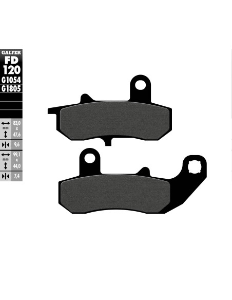 pastillas de freno moto galfer semi metal fd120g10