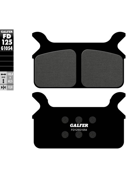 pastillas de freno moto galfer semi metal fd125g10