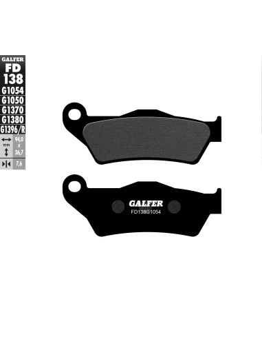 pastillas de freno moto galfer semi metal fd138g10