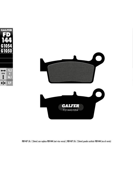 pastillas de freno moto galfer semi metal fd144g10