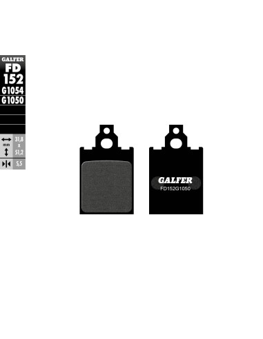 pastillas de freno moto galfer scooter fd152g1050