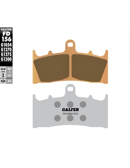 pastillas de freno moto galder sinter sport fd156g