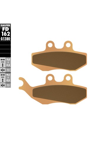 pastillas de freno moto galfer scooter fd162g1380