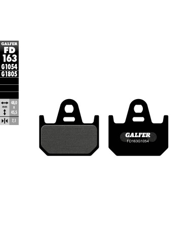 pastillas de freno moto galfer semi metal fd163g10