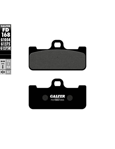 pastillas de freno moto galfer semi metal fd168g10