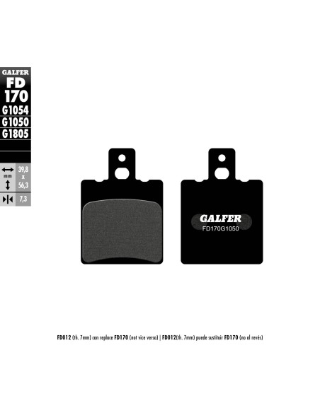 pastillas de freno moto galfer scooter fd170g1050