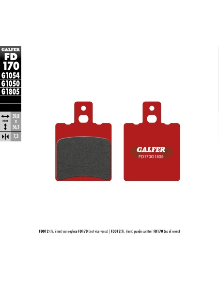 pastillas de freno moto galfer trial top fd170g180