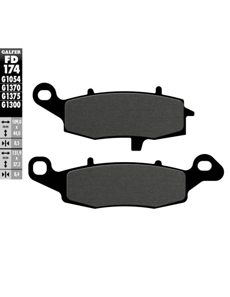 pastillas de freno moto galfer semi metal fd174g1054 delantero izquierda