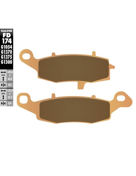 pastillas de freno moto galfer sinter sport fd174g1375 delantero izquierda