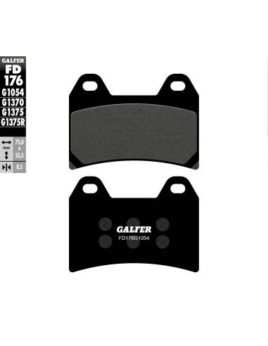 pastillas de freno moto galfer semi metal fd176g10