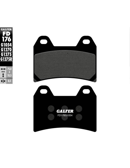 pastillas de freno moto galfer semi metal fd176g10