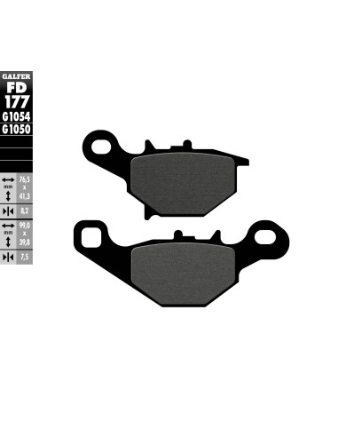 pastillas de freno moto galfer semi metal fd177g10