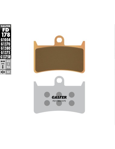 pastillas de freno moto galder sinter sport fd178g