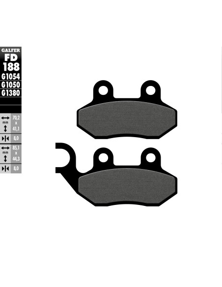 pastillas de freno moto galfer scooter fd188g1050