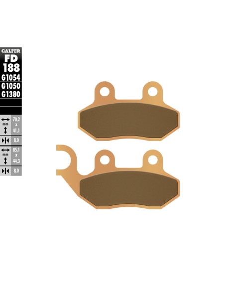 pastillas de freno moto galfer scooter fd188g1380