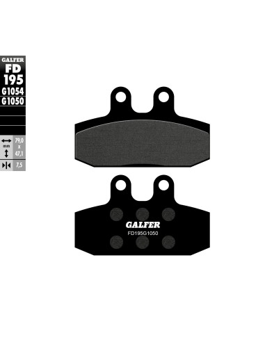 pastillas de freno moto galfer scooter fd195g1050
