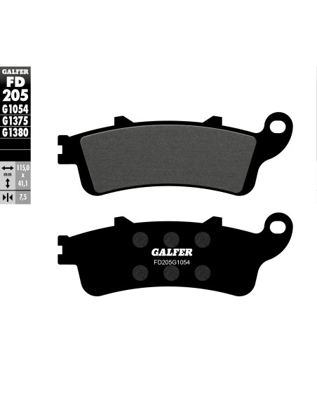pastillas de freno moto galfer semi metal fd205g10