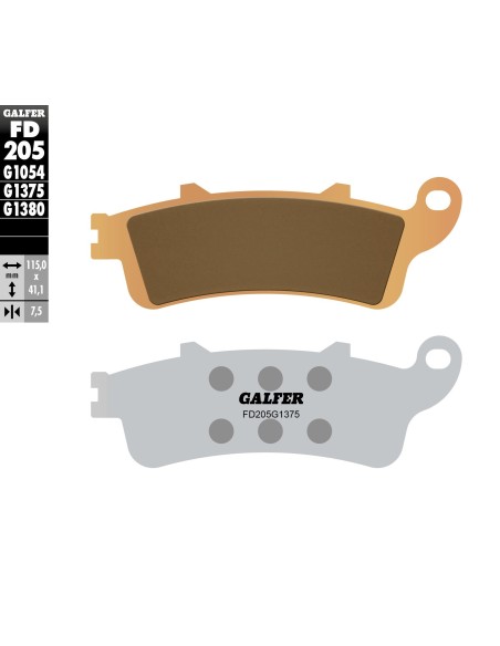 pastillas de freno moto galder sinter sport fd205g