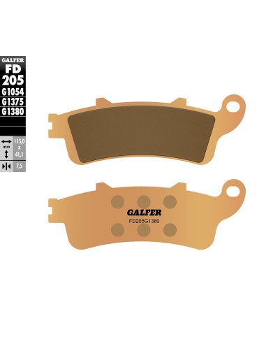pastillas de freno moto galfer scooter fd205g1380
