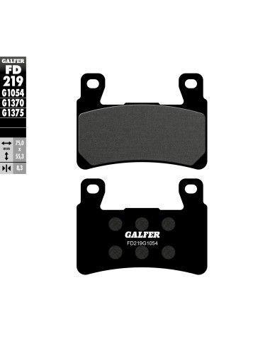 pastillas de freno moto galfer semi metal fd219g10