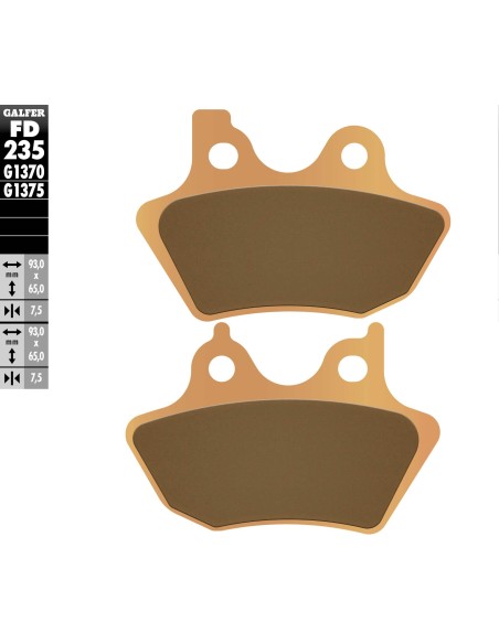 pastillas de freno moto galder sinter sport fd235g